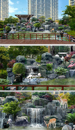 假山水系效果圖系列圖片素材_原創(chuàng)假山水系效果圖系列設(shè)計(jì)模板下載_景觀設(shè)計(jì)素材館設(shè)計(jì)師作品